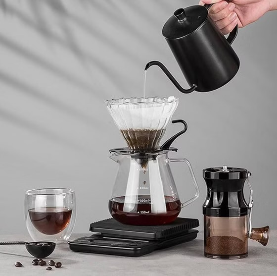 یف ست قهوه V60 ست قهوه ساز دمی ، مجموعه ابزار قهوه با کیف مسافرتی قابل حمل